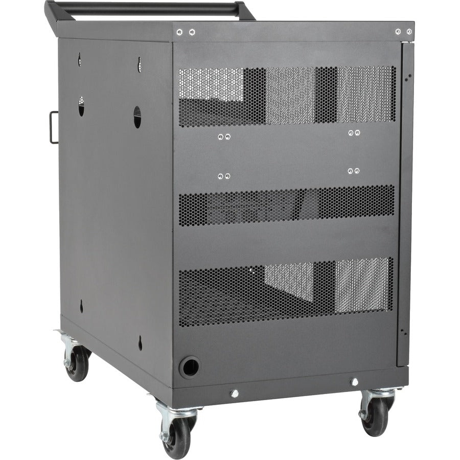 Tripp Lite by Eaton Multi-Device Charging Cart, 32 USB Ports, iPad and Android Tablets, Wall-Mount Option, Black CSC32USB