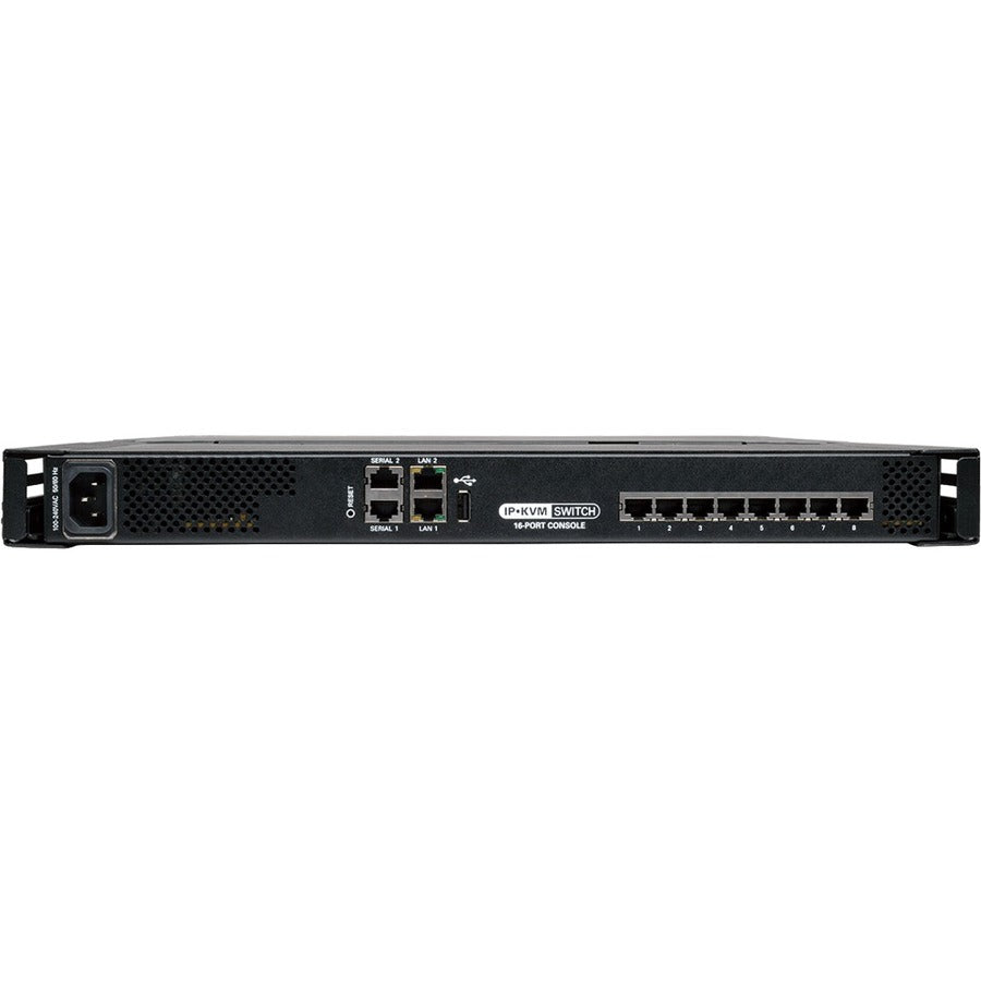 Tripp Lite by Eaton NetCommander 8-Port Cat5 KVM over IP Switch - 19 in. LCD, 1 Remote + 1 Local User, 1U Rack-Mount B070-008-19-IP