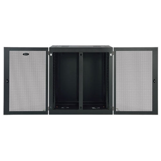 Tripp Lite by Eaton SmartRack 18U Heavy-Duty Low-Profile Server-Depth Side-Mount Wall-Mount Rack Enclosure Cabinet SRW18UHD