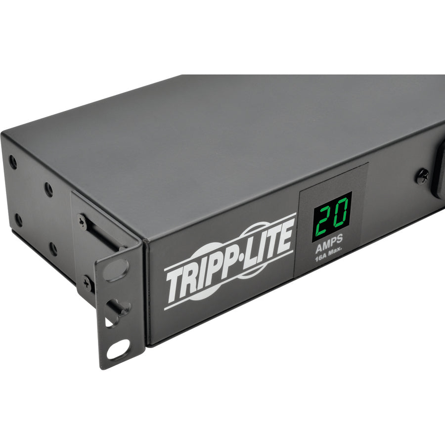 Tripp Lite by Eaton 2kW Single-Phase Local Metered PDU + ISOBAR Surge Suppression, 3840 Joules, 100-127V Outlets (12 5-20R, 2 5-15R), L5-20P/5-20P, 15 ft. (4.57 m) Cord, 1U Rack-Mount PDUMH20-ISO