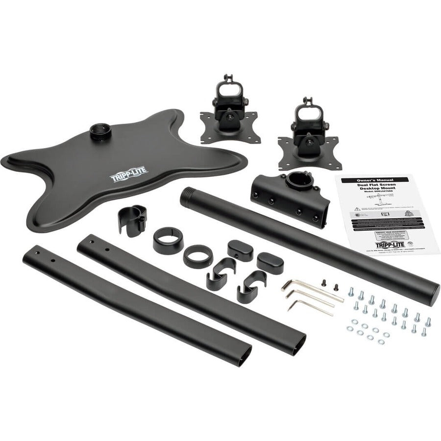 Tripp Lite by Eaton Dual-Monitor Desktop Mount Stand for 13" to 27" Flat-Screen Displays DDR1327SDD