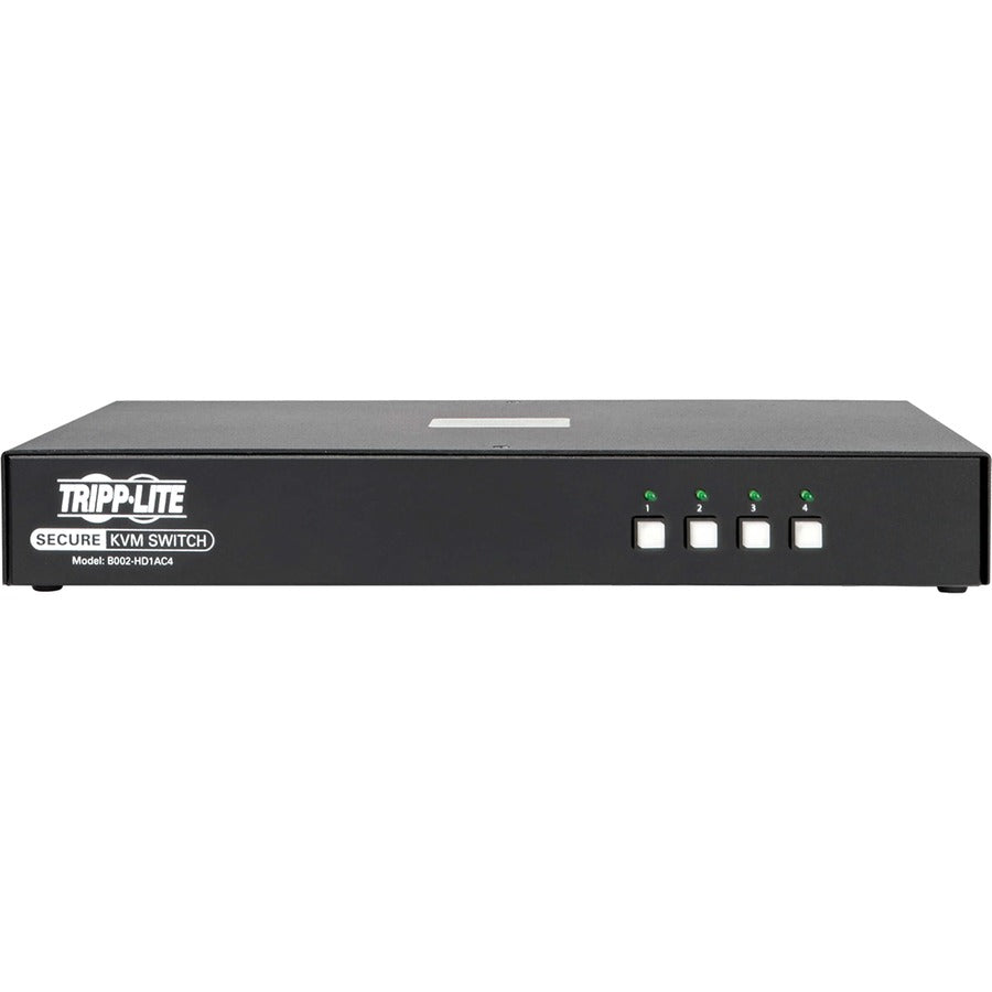 Tripp Lite by Eaton Secure KVM Switch, 4-Port, HDMI to DisplayPort, 4K, NIAP PP3.0 Certified, Audio, CAC, Single Monitor, TAA B002-HD1AC4