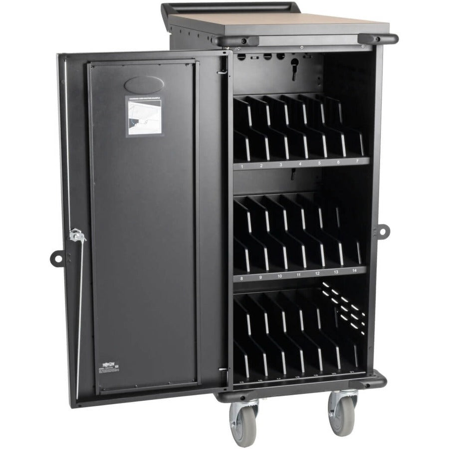 Tripp Lite by Eaton 21-Device AC Charging Cart for Laptops and Chromebooks - 120V, NEMA 5-15P, 10 ft. (3.05 m) Cord, Black CSC21AC