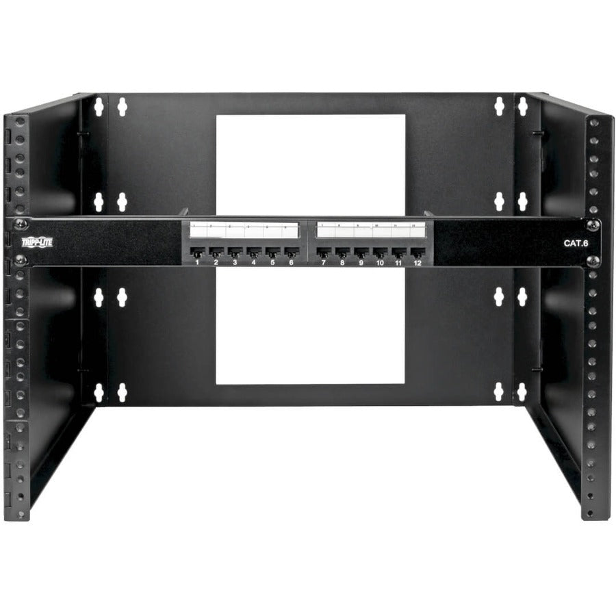 Tripp Lite by Eaton 8U Wall-Mount Bracket for Small Switches and Patch Panels, Hinged SRWO8UBRKT