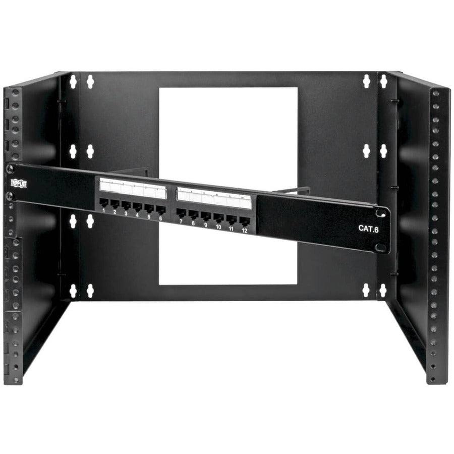 Tripp Lite by Eaton 8U Wall-Mount Bracket for Small Switches and Patch Panels, Hinged SRWO8UBRKT