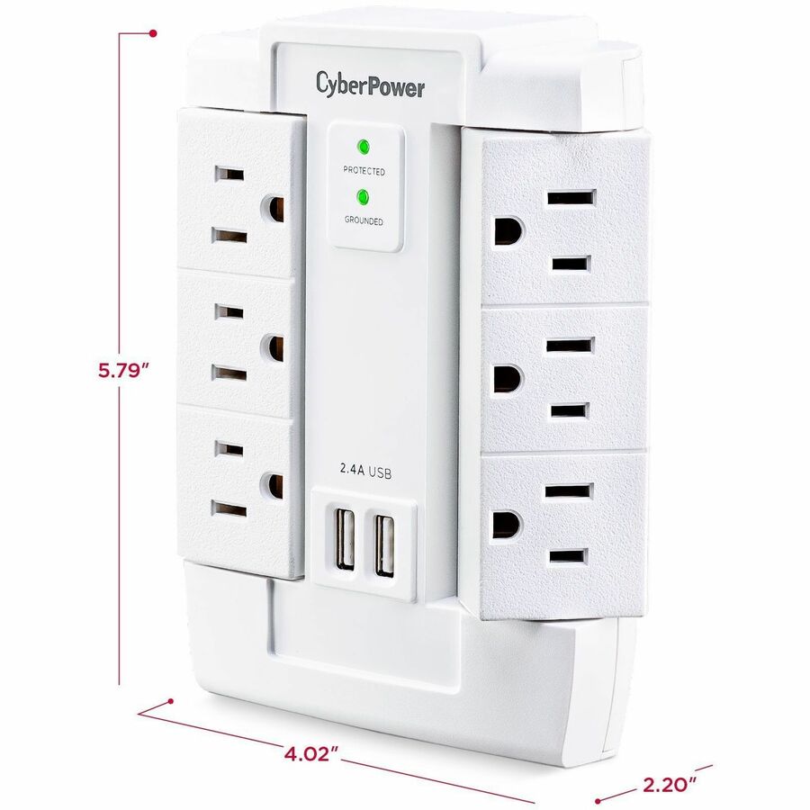 CyberPower CSP600WSURC2 Professional 6 - Outlet Surge with 1200 J CSP600WSURC2