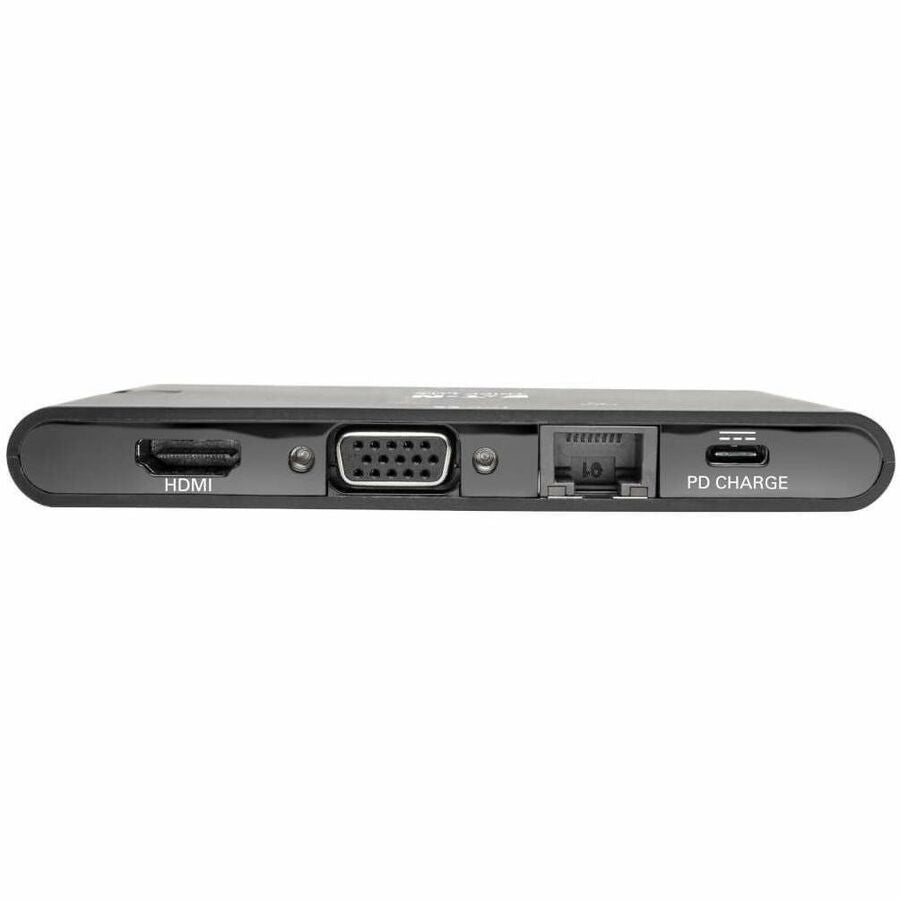 Tripp Lite by Eaton USB-C Dock - 4K HDMI, VGA, USB 3.x (5Gbps), USB-A/C Hub, Gigabit Ethernet, Memory Card Slots, 100W PD Charging U442-DOCK3-B