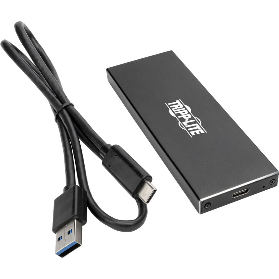 Tripp Lite by Eaton USB 3.1 Gen 2 (10 Gbps) USB-C to M.2 NGFF SATA SSD (B-Key) Enclosure Adapter with UASP Support, Thunderbolt™ 3 Compatible U457-1M2-SATAG2