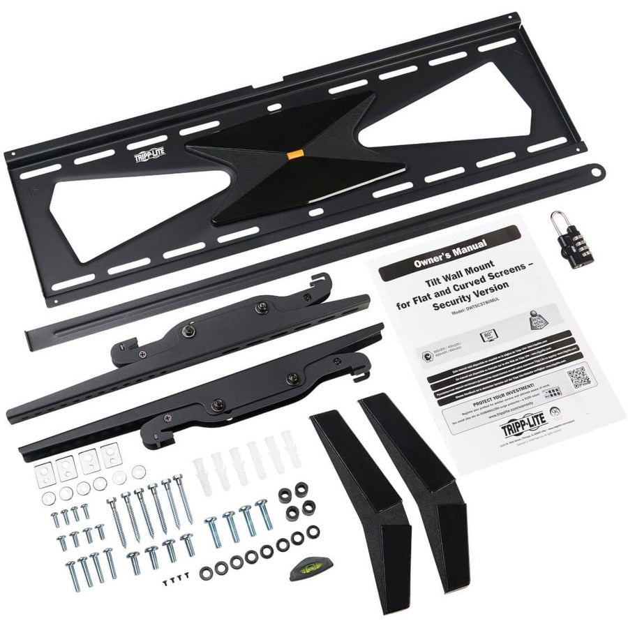 Tripp Lite by Eaton Heavy-Duty Tilt Security Wall Mount for 37" to 80" TVs and Monitors, Flat or Curved Screens, UL Certified DWTSC3780MUL