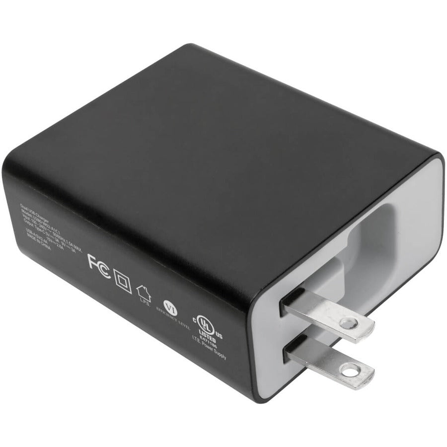 Tripp Lite by Eaton Dual-Port USB Wall Charger with PD Charging - USB-C (39W) & USB-A (5V 2.4A/12W) U280-W02-A1C1