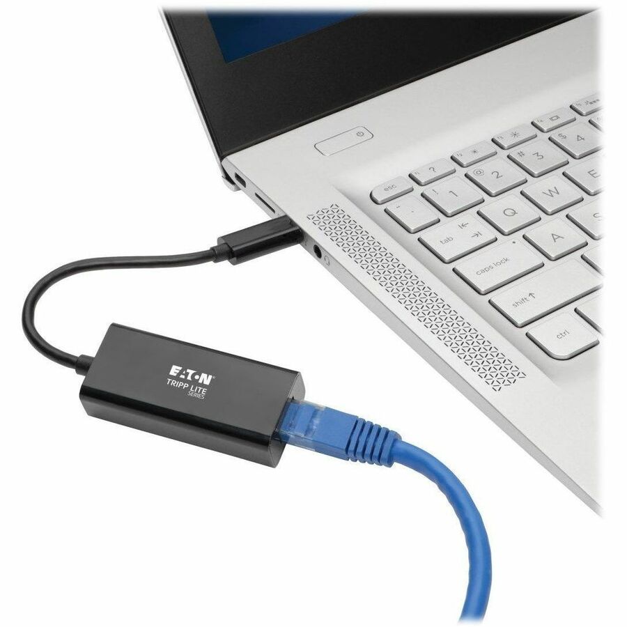 Tripp Lite by Eaton USB C to Gigabit Ethernet Adapter USB Type C to Gbe 10/100/1000 Thunderbolt 3 Compatible Black U436-06N-GB