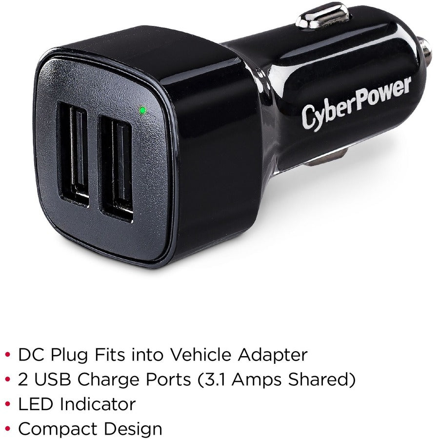 CyberPower TR22U3A USB Charger with 2 Type A Ports TR22U3A