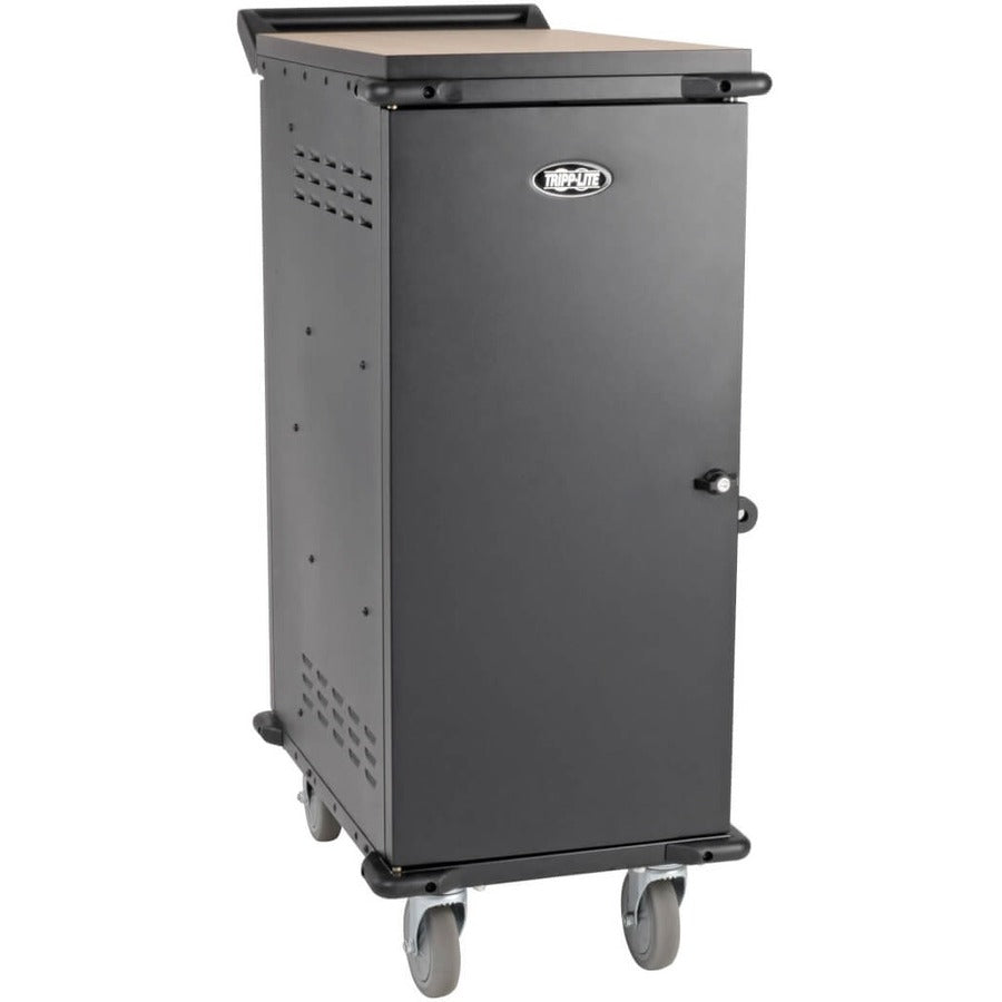 Tripp Lite by Eaton 27-Device AC Charging Cart for Laptops and Chromebooks - 120V, NEMA 5-15P, 10 ft. (3.05 m) Cord, Black CSC27AC