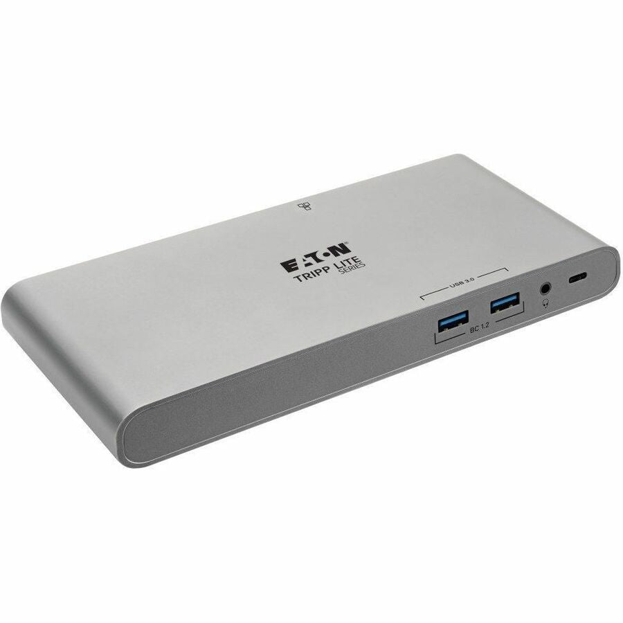 Tripp Lite by Eaton USB-C Dock, Triple Display - 4K HDMI/DisplayPort, VGA, USB 3.x (5Gbps), USB-A/C Hub Ports, GbE, 100W PD Charging - Thunderbolt 3, Silver U442-DOCK4-S