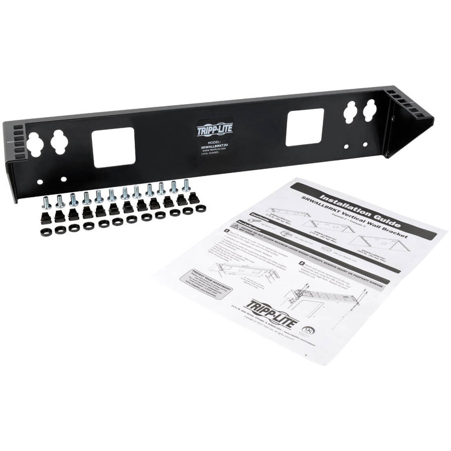 Tripp Lite by Eaton Wallmount Rack 2U Vertical Rack Bracket 175lb Capacity SRWALLBRKT2U