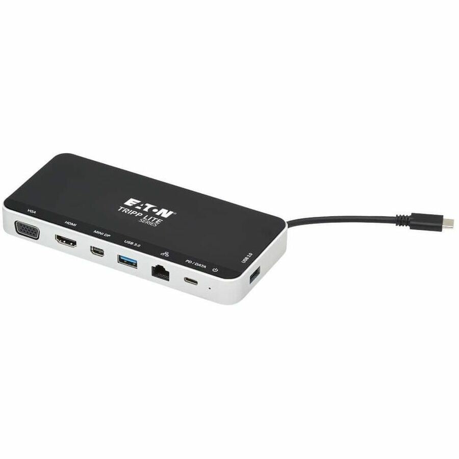 Tripp Lite by Eaton USB Dock, Triple Display - 4K HDMI & mDP, VGA, USB 3.x (5Gbps), USB-A/C Hub, GbE, 60W PD Charging U442-DOCK16-B