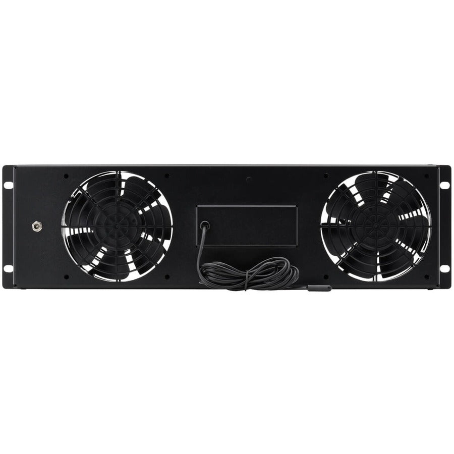 Tripp Lite by Eaton 3U Digital Temperature Sensor with 2 12VDC High-Performance Fans, Blanking Panel, LCD SRFAN3UTEMP