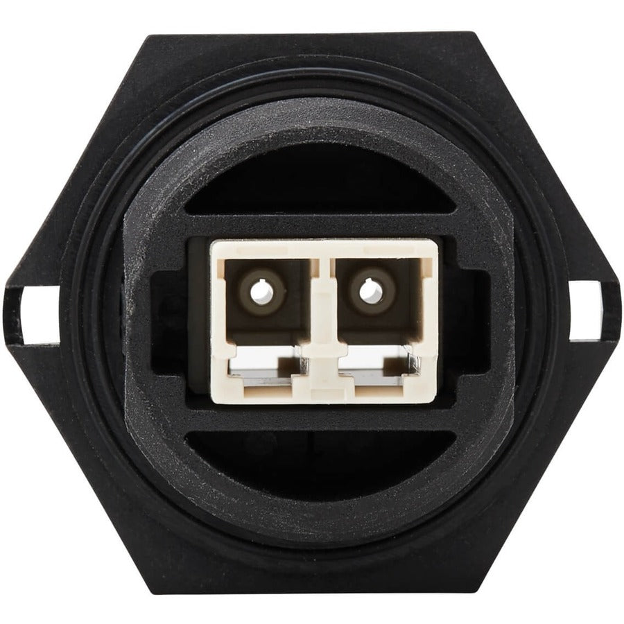 Tripp Lite by Eaton Rigid Industrial IP68 Duplex Multimode Fiber Coupler (LC/LC) with Dust Cap, 10G Ethernet N455-BC01-IND