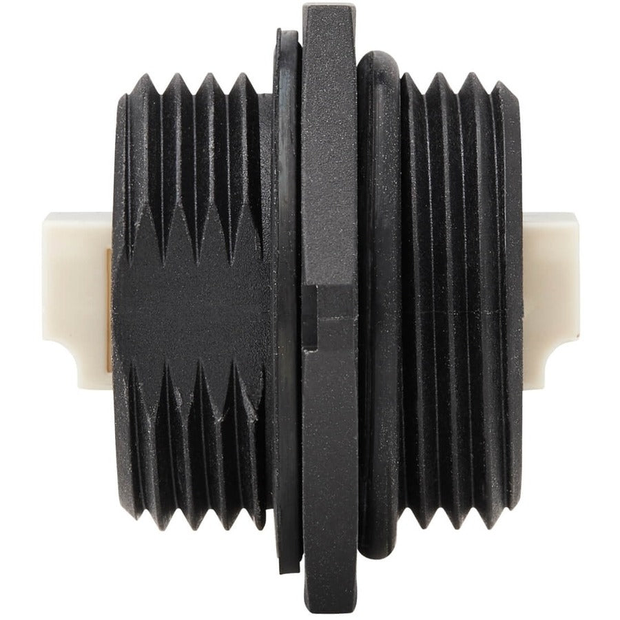 Tripp Lite by Eaton Rigid Industrial IP68 Duplex Multimode Fiber Coupler (LC/LC) with Dust Cap, 10G Ethernet N455-BC01-IND