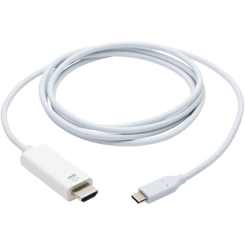 Tripp Lite by Eaton USB-C to HDMI Adapter Cable (M/M), 4K 60 Hz, 4:4:4, Thunderbolt 3 Compatible, White, 6 ft. (1.8 m) U444-006-H4K6WE