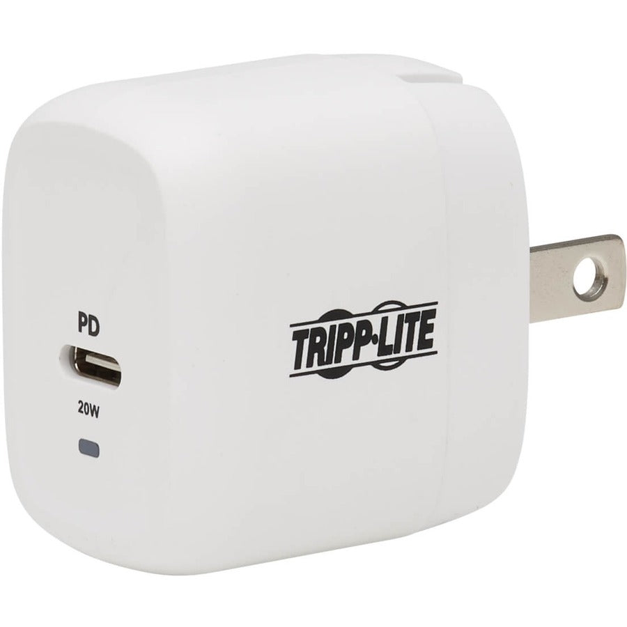 Tripp Lite by Eaton Compact 1-Port USB-C Wall Charger - GaN Technology, 20W PD3.0 Charging, White U280-W01-20C1-G