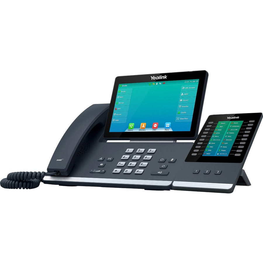 Yealink SIP-T57W IP Phone - Corded - Corded/Cordless - Bluetooth, Wi-Fi - Wall Mountable, Desktop - Classic Gray 1301089