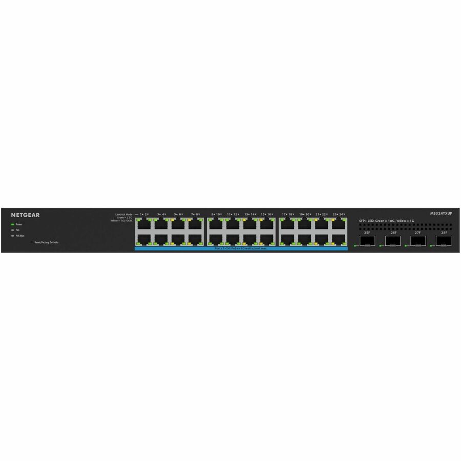 Netgear 24-Port Multi-Gigabit (2.5G) Ethernet Ultra60 PoE++ Smart Switch with 4 SFP+ Ports MS324TXUP-100NAS