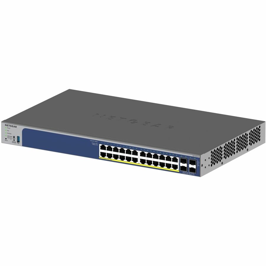Netgear Gigabit PoE+ Smart Switches with 4 Dedicated 10G SFP+ Ports GS728TXP-300NAS
