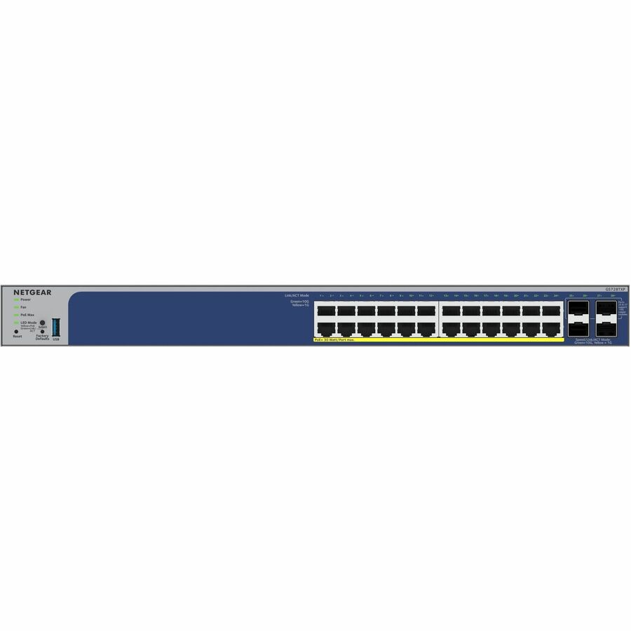 Netgear Gigabit PoE+ Smart Switches with 4 Dedicated 10G SFP+ Ports GS728TXP-300NAS
