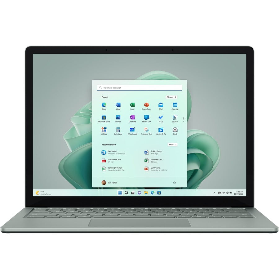 Microsoft Surface Laptop 5 13.5" Touchscreen Notebook - 2256 x 1504 - Intel Core i7 12th Gen i7-1265U - Intel Evo Platform - 16 GB Total RAM - 512 GB SSD - Sage RBH-00051