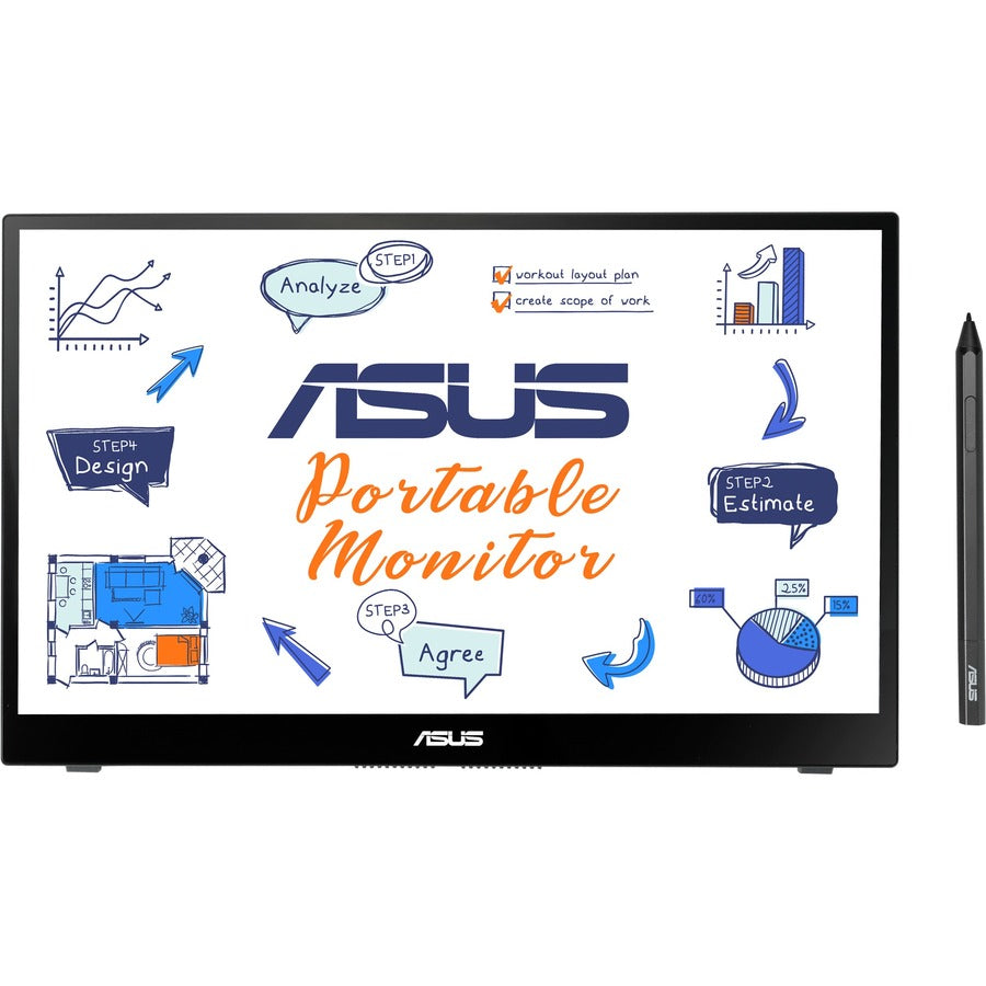 Asus ZenScreen Ink MB14AHD 14" Class LCD Touchscreen Monitor - 16:9 - 5 ms MB14AHD