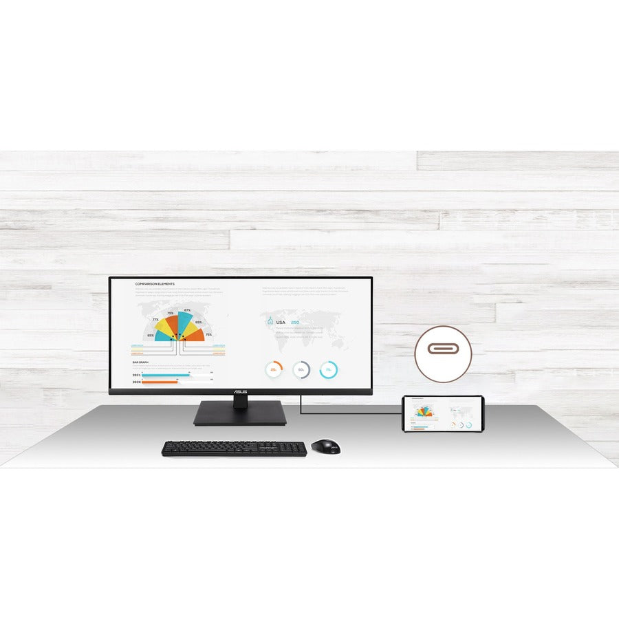 Asus VP349CGL 34" Class UW-QHD Gaming LCD Monitor - 21:9 - Black VP349CGL