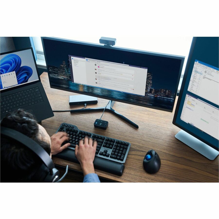 Kensington MK7500F QuietType Pro Silent Mechanical Keyboard with Meeting Controls K72201US