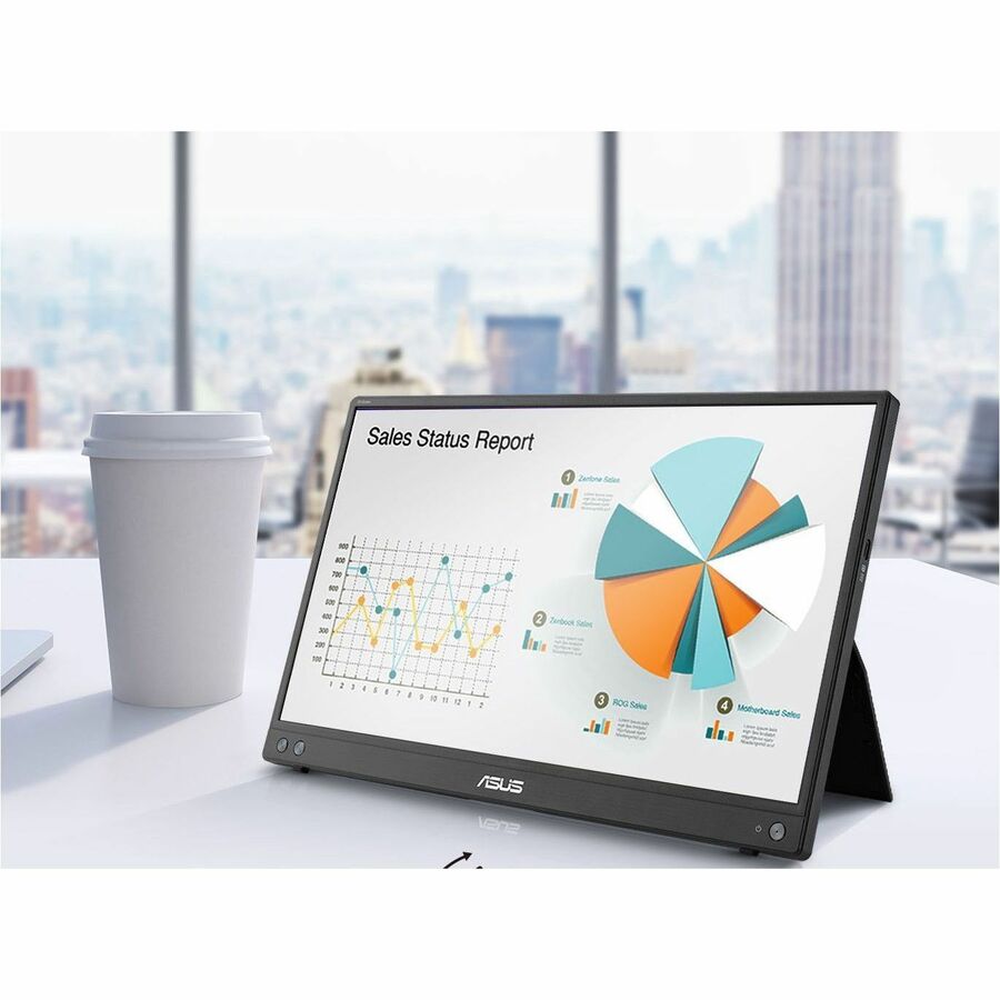 Asus ZenScreen MB16AHV 16" Class Full HD LED Monitor - 16:9 - Black MB16AHV