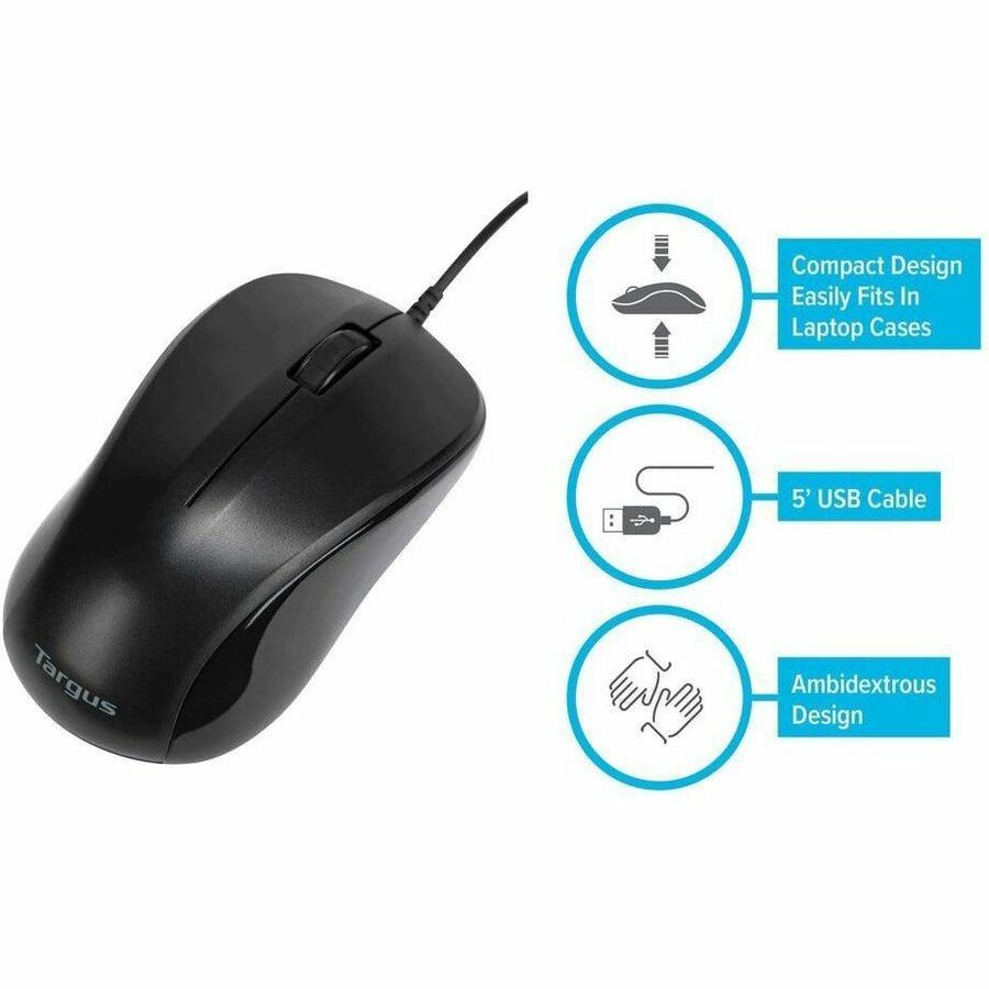 Targus USB Optical Laptop Mouse AMU80US