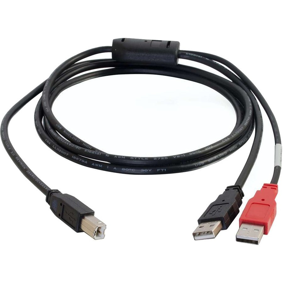 C2G 6ft USB A to USB B Y-Cable - Dual USB A to USB B Cable - USB 2.0 - M/M 28108