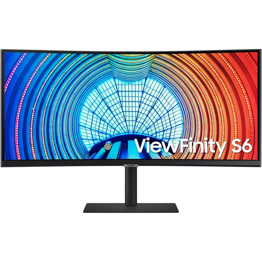 Samsung ViewFinity S6 S34A654UBN 34" Class UW-QHD Curved Screen LCD Monitor - 21:9 - Black LS34A654UBNXGO