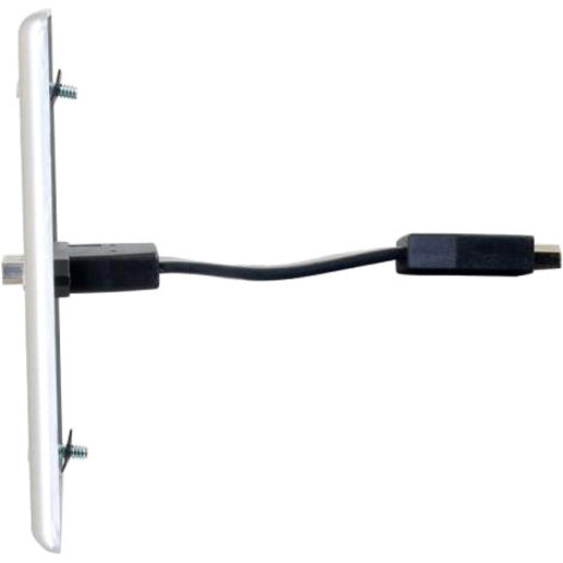 C2G 1-Gang HDMI Pass Through Wall Plate - Brushed Aluminum 39870