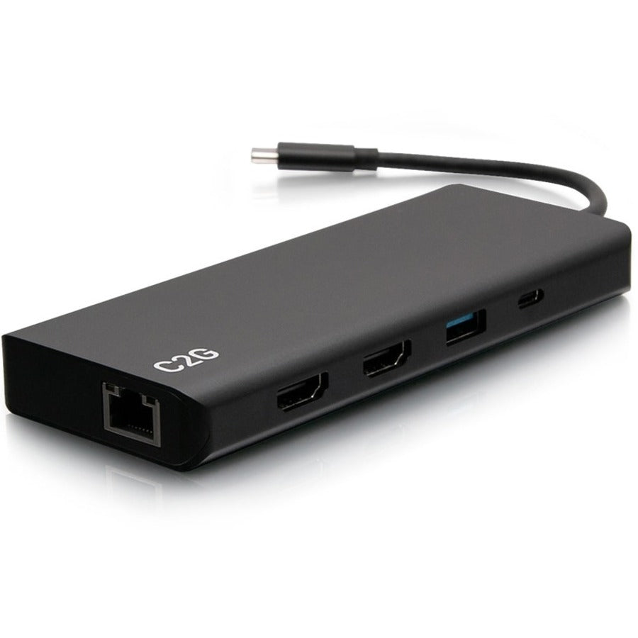 C2G USB C Dual Monitor Laptop Docking Station - HDMI, Ethernet, USB-A, 3.5mm Audio - Up to 60W Power Delivery C2G54487