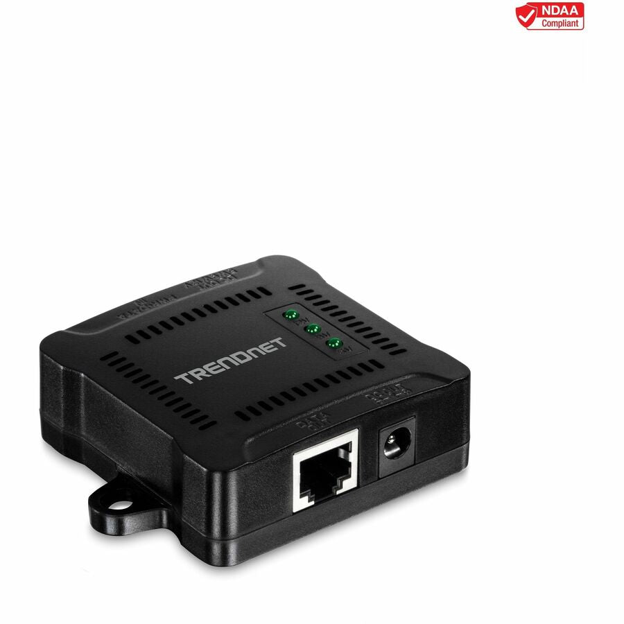 TRENDnet Gigabit PoE Splitter, 1 x Gigabit PoE Input Port, 1 x Gigabit Output Port, Up to 100m (328 ft), Supports 5V, 9V, 12V Devices, 802.3af PoE Compatible, PoE Powered, Black, TPE-104GS TPE-104GS