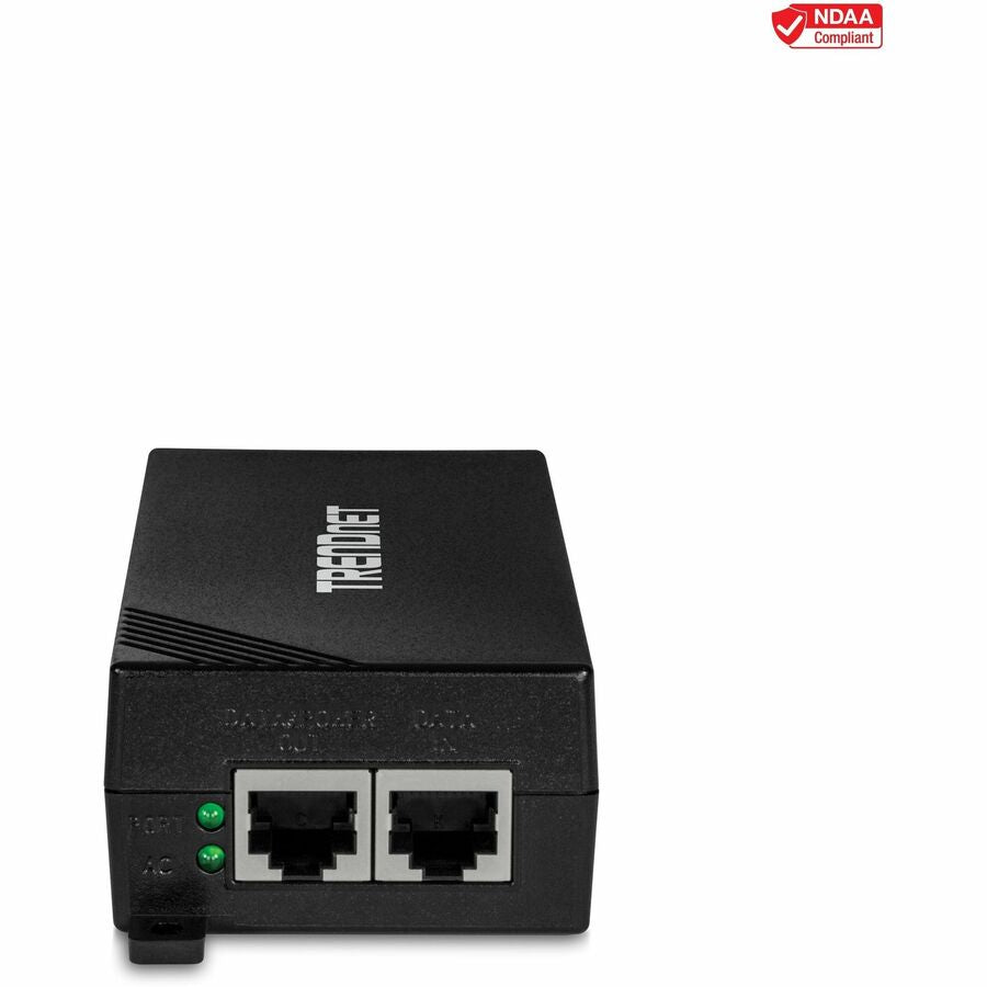 TRENDnet Gigabit Power Over Ethernet Plus Injector, Converts Non-Poe Gigabit To Poe+ Or PoE Gigabit, Supplies PoE (15.4W) Or PoE+ (30W) Power Network Distances Up To 100M (328 ft.), Black, TPE-115GI TPE-115Gi