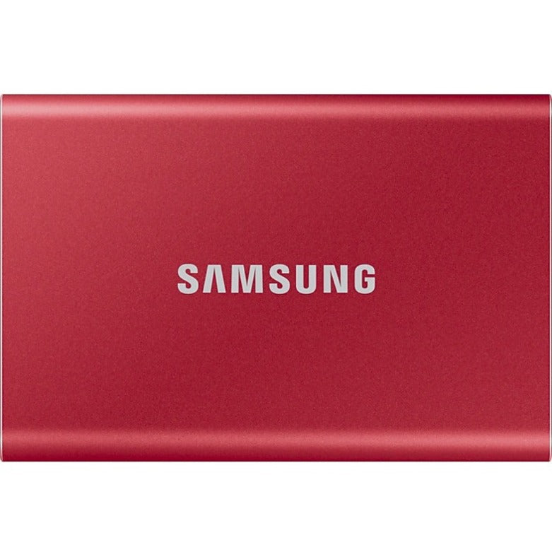 Samsung T7 MU-PC2T0R/AM 2 TB Portable Solid State Drive - External - PCI Express NVMe - Metallic Red MU-PC2T0R/AM
