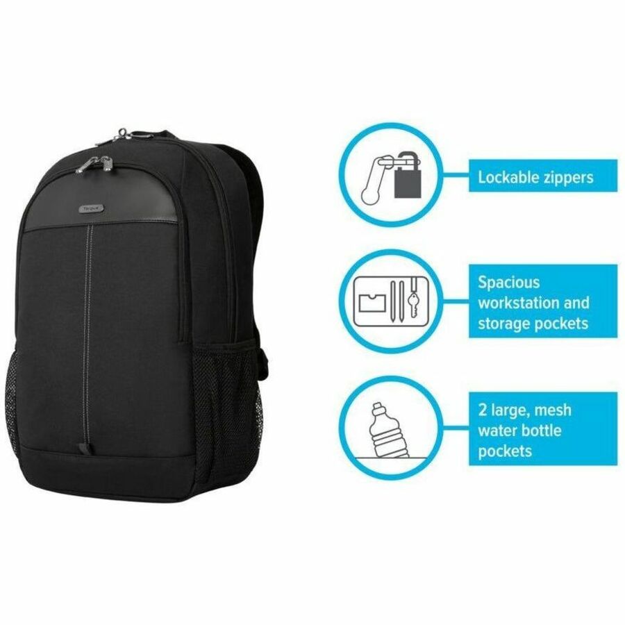 Targus Classic TBB943GL Carrying Case (Backpack) for 15" to 16" Notebook - Black TBB943GL