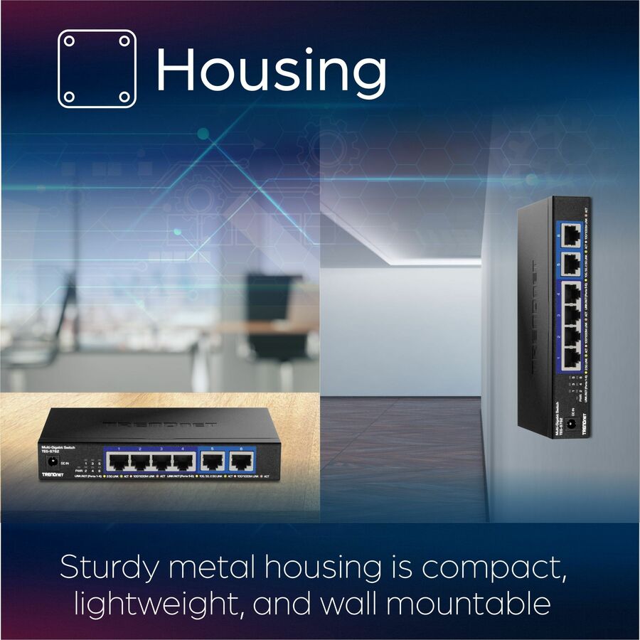 TRENDnet 6-Port 10G Switch TEG-S762