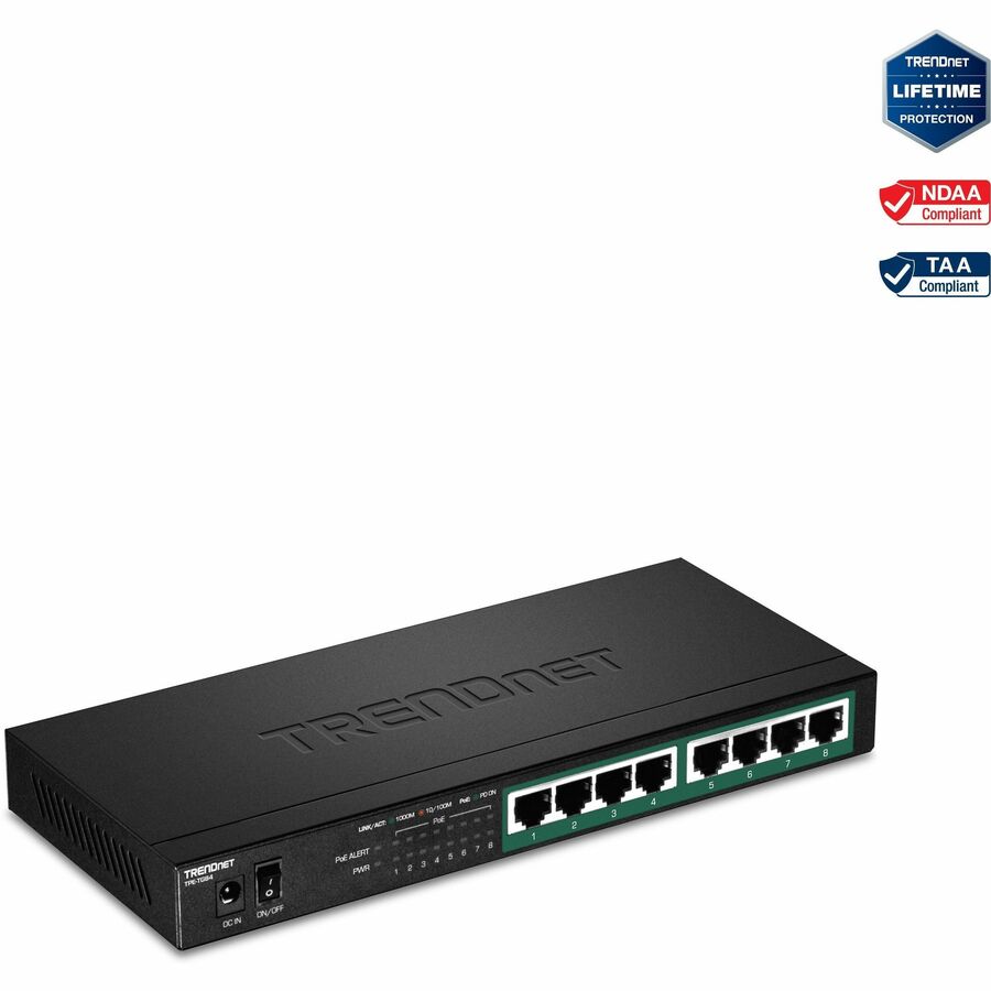 TRENDnet 8-Port Gigabit PoE+ Switch TPE-TG84
