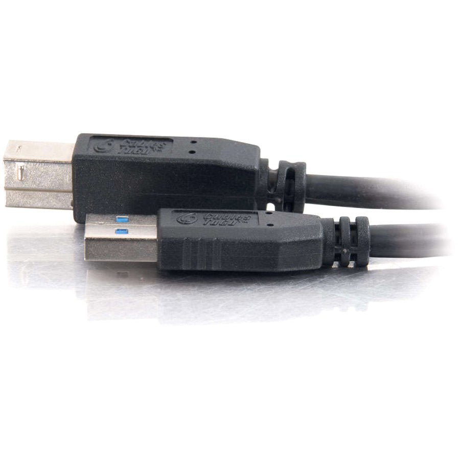 C2G 6.6ft USB A to USB B Cable - USB A to B Cable - USB 3.0 - Black - M/M 54174