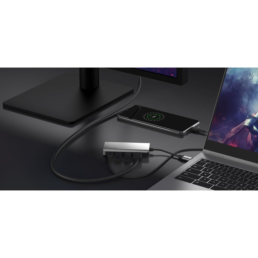 Belkin USB-C 4-in-1 Multiport Adapter, Laptop Docking Station, 2x USB-A 3.0, 4k HDMI, 100W Power Delivery AVC006BTSGY