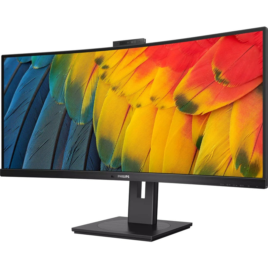 Philips Ultrawide 34B1U5600CH 34" Class Webcam UW-QHD Curved Screen LCD Monitor - 21:9 - Textured Black 34B1U5600CH