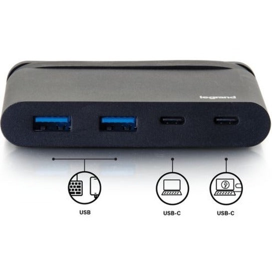 C2G USB C Hub with USB A, USB C and Power Delivery - USB Hub 26914