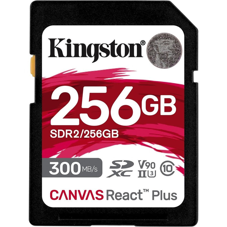 Kingston Canvas React Plus SDR2 256 GB Class 10/UHS-II (U3) V90 SDXC SDR2/256GB